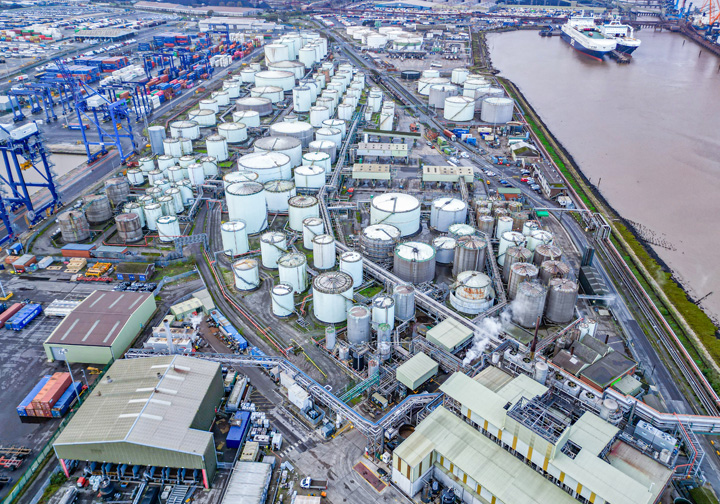 the port in Immingham, UK.