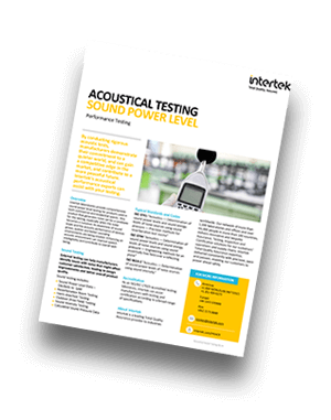 Acoustical Testing – Sound Power Level | Fact Sheet