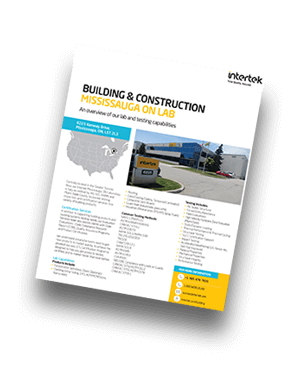 Intertek Mississauga, ON Lab Capabilities | Brochure