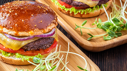 burgers ready to be served