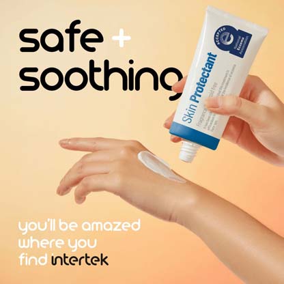 Skin protectant being applied to the back of a hand