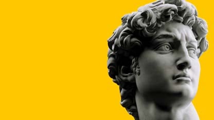 Head from Michaelangelo's David sculpture